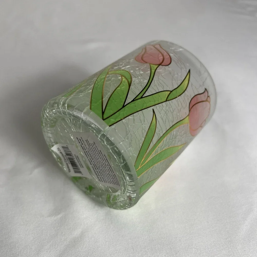 Yankee Candle Frosted Crackle Votive Tea Light Holder V/H TL/H spring Tulips New